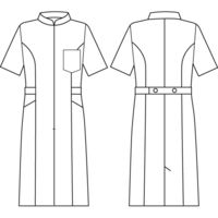 シロタコーポレーション ワンピース 3018-1 オフホワイト S エステ サロンユニフォーム 1枚（直送品）