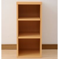 YAMAZEN（山善） オープンラック 3段 幅310×奥行390×高さ700mm ナチュラルビーチ COR-7030（NB） 1台（直送品）