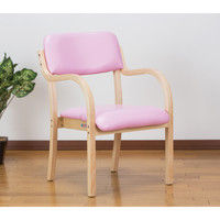 H・W 立ち座りサポートチェア ピンク 幅540×奥行580×高さ800mm 1脚（直送品）