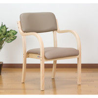 H・W 立ち座りサポートチェア ブラウン 幅540×奥行580×高さ800mm 1セット（2脚入）（直送品）