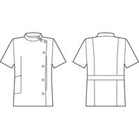 シロタコーポレーション レディスハーフコート ホワイト S 510-1 1枚　白衣　ドクターコート（直送品）