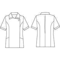 シロタコーポレーション ジャケット E-3038-1 オフホワイト L エステ サロンユニフォーム 1枚（直送品）