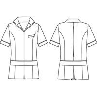 シロタコーポレーション ジャケット E-3096 ライトベージュ LL エステ サロンユニフォーム 1枚（直送品）