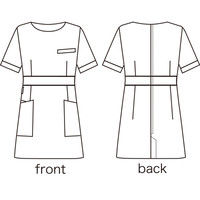 シロタコーポレーション チュニック E-3140-7 ライトベージュ L エステ サロンユニフォーム 1枚（直送品）