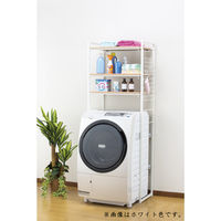 ファミリー・ライフ 伸縮ランドリーラック ブラウン 幅650×奥行400×高さ1800mm 1台（直送品）