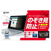 サンワサプライ 12.5型ワイド対応プライバシーフィルター CRT-PFNG125W 1枚