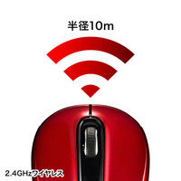 サンワサプライ ワイヤレスブルーLEDマウス MA-WBL41R 1個（直送品）