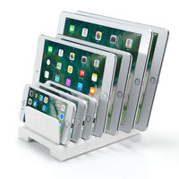 サンワサプライ タブレット・スマートフォン用スタンド(7台収納タイプ) PDA-STN20W 1台