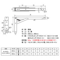 田邊金属工業所 タッチポン 300mm 黒 0854-00713 1セット(2本入)