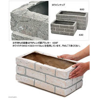 鹿沼興産 FRPレンガ調プランター 430G ドットグレー W43×D23×H19cm 183548 1個（直送品）