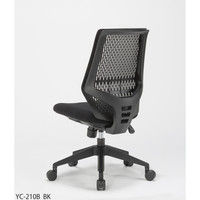 中央可鍛工業 スコルド2（SKOLD2） オフィスチェア ブラック樹脂メッシュ 肘無し ブラック YC-210B BK 1脚（取寄品）