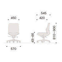 【設置込】イトーキ トルテRチェア ローバック オフィスチェア 布張り 抗菌張地仕様 肘無し アンバーオレンジ KZ240PGM-W9D3 1脚（直送品）