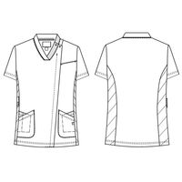 ナガイレーベン 男女兼用スクラブ Tネイビー+オレンジ S LX-4092 1枚　スクラブ