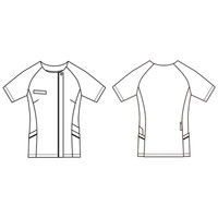 ボンマックス レディースジップアップスクラブ TB4004L-8-3L 1枚　スクラブ（直送品）