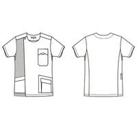 ボンマックス ジップアップスクラブ TB4503U-1-4L 1枚　スクラブ（直送品）