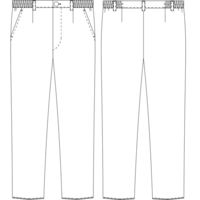 KAZEN レディススラックス ネイビー 850-48 L 1枚　スクラブ