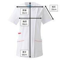 KAZEN レディススクラブ半袖 981-13 S 1枚　スクラブ（直送品）