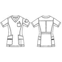 KAZEN レディススクラブ SMS008 1枚　スクラブ（直送品）