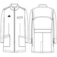 KAZEN メンズドクターハーフコート SMS202 1枚　白衣　ドクターコート（直送品）