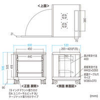 サンワサプライ 19インチマウントボックス(9U) CP-SVCBOX1 1台（直送品）