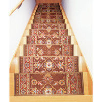 ファミリー・ライフ ベルギー製階段マット13枚組 ベージュ系 幅220×奥行660mm 4639430 1セット（13枚入）（直送品）