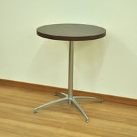 エイ・アイ・エス カフェテーブル丸 天板ダークブラウン×脚シルバー 直径600×高さ720mm CFK-600CIset DBR/SL 1台（直送品）