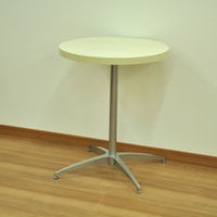 エイ・アイ・エス カフェテーブル丸 天板ホワイト×脚シルバー 直径600×高さ720mm CFK-600CIset WH/SL 1台（直送品）