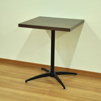 エイ・アイ・エス カフェテーブル四角 天板ダークブラウン×脚ブラック幅600×奥行600×高さ720mm CFK-600SQset DBR/BK 1台（直送品）