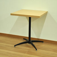 エイ・アイ・エス カフェテーブル四角 天板ナチュラル×脚ブラック 幅600×奥行600×高さ720mm CFK-600SQset NA/BK 1台（直送品）