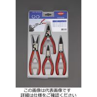 エスコ 4本組 スナップリングプライヤー EA590-24 1セット(1本)（直送品）