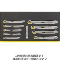 エスコ 10本組 ナットレンチセット EA612VA-4 1セット（直送品）