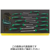 エスコ 24本組 ドライバー・六角棒レンチセット EA612VB-4 1セット（直送品）