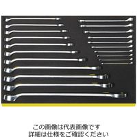 エスコ 21本組 ロング片目片口スパナセット EA612TF-3 1セット（直送品）