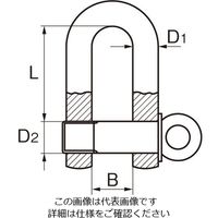 エスコ 17.0Ton 強力型 シャックル EA638NP-9 1個（直送品）
