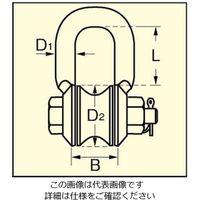 エスコ 5.0Ton ローラーシャックル EA638NT-2 1個（直送品）