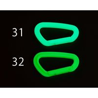 エスコ 75mm カラビナフック(プラスチック製/蓄光ナチュラル) EA638JG-31 1セット(16個)（直送品）