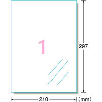 エーワン（A-one）ラベルシール 超耐水 光沢フィルム インクジェット シール A4 透明(やや乳白色) ノーカット 3シート  30601