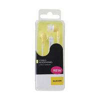 エレコム　スマホ用ステレオヘッドホン（マイク付）/カナル/CN300/イエロー EHP-CN300MYL 1個