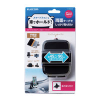 エレコム 車載アクセサリー/スマホスタンド/テープ貼付タイプ/ブラック P-CARS01BK 1個（直送品）