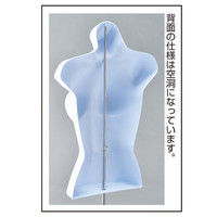 ストア・エキスプレス 紳士卓上用ハーフトルソー 腕付き 白 16070-63（直送品）