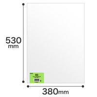 ヘッズ OPP袋380mm×530mm(B3サイズ) B3 1セット(500枚:50枚×10パック)