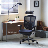 【軒先渡し】 エルゴヒューマン エンジョイ ロータイプ 背メッシュ座モールドクッション ランバーサポート付 ホワイト×ブラック 1脚（直送品）