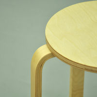 エイ・アイ・エス 木製丸椅子 組立式 ナチュラル LFMI-007NA 1脚（直送品）