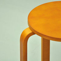 エイ・アイ・エス 木製丸椅子 組立式 ブラウン LFMI-008BR 1脚（直送品）