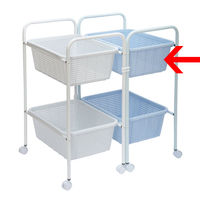 三和製作所 スタンド付脱衣かご ダブル ブルー 00240516 1台