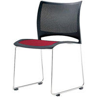 axona AICHI 愛知 スタッキングチェア ルッシュ LUSH-SX（FLU-5レッド） ループ脚 レッド 5脚セット（直送品）