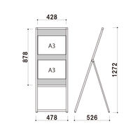ファースト メッセージホワイトボードスタンドW450 シルバー ma45 1台