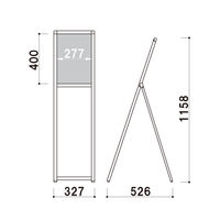 【スタンド看板】ファースト　スリムプリントメディアスタンドA3　ブラック　pa29b　1台（直送品）