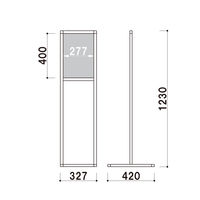 ファースト スリムプリントメディアスタンドA3 シルバー pt29s 1台
