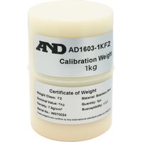 AD1603-1KF2-A 校正用分銅 OIML型円筒分銅　F2級　1kg　一般校正証明書付　1台 エー・アンド・デイ（直送品）